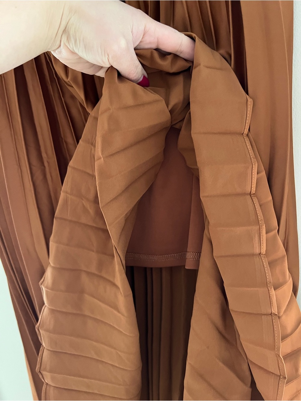 Altar'd State Copper Pleated Maxi Skirt - Picture 4 of 5